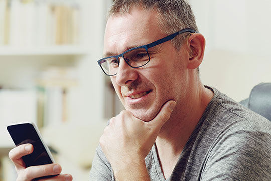 Man scheduling his appointment online